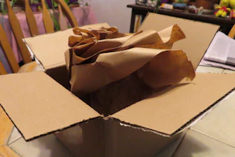 Paper packaging materials sit inside a just-opened box in Point Pleasant, N.J. on Tuesday, Dec. 10, 2024.