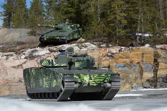 BAE Systems CV90 combat vehicles.