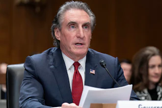 Former Gov. Doug Burgum, President-elect Donald Trump's choice to lead the the Interior Department as Secretary of the Interior, testifies before the Senate Energy and Natural Resources Committee on Capitol Hill in Washington, Thursday, Jan. 16, 2025.