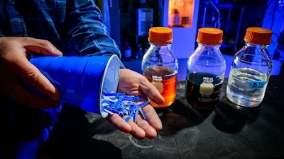 Polystyrene is used in a variety of consumer products, most of which end up in landfills. Researchers found a new life for this waste product that will aid efforts to convert the nation’s airplanes from fossil fuels to sustainable aviation fuels.