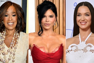 This combination of photos shows Gayle King, from left, Lauren Sanchez and Katy Perry.