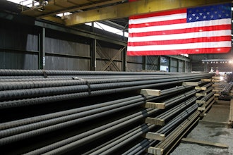 In this May 9, 2019, file photo, steel rods produced at the Gerdau Ameristeel mill in St. Paul, Minn., await shipment.
