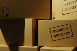 Recalled products stacked up.