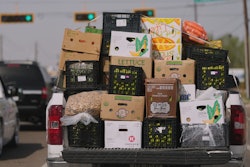 A truck loaded with produce from Mexico and Canada passes through Pharr, Texas, Tuesday, March 4, 2025.