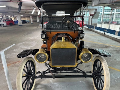 A 2003 Ford Model T-100, a replica of a 1914 Model T and part of Ford Motor Co.'s Heritage Fleet, is on display Wednesday, March 12, 2025, in Dearborn, Mich.