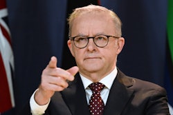Australian Prime Minister Anthony Albanese gestures during a press conference in Sydney, Wednesday, March 12, 2025.
