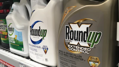 In this Feb. 24, 2019, file photo, containers of Roundup are displayed on a store shelf in San Francisco.