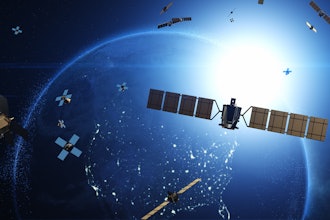 Satellites, junk floating in space.