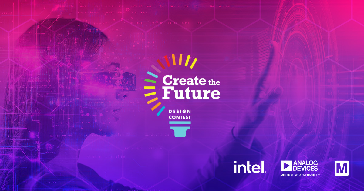 Mouser's Create the Future Design Contest banner.