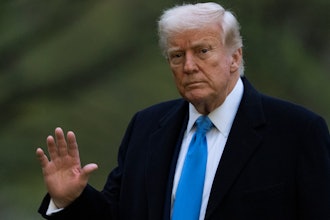 President Trump arrives at the White House on Marine One, April 6, 2025, Washington.