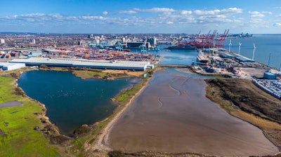 Port of Liverpool, England.