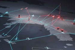 A visual concept of Lockheed Martin's AI Fight Club.
