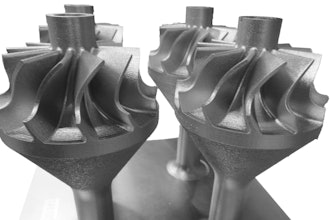 Pratt & Whitney's additively manufactured turbojet turbine wheel.