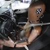A THOR-5F female crash test dummy is shown in a drivers seat at Humanetics in Farmington Hills, Mich., Tuesday, June 10, 2025.