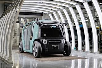 In this undated handout photo provided by Zoox, Zoox robotaxis are assembled at a 220,000-square-foot factory located in Hayward, California. ()