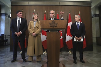 Canada Prime Minister Mark Carney at a press conference on Parliament Hill, Ottawa, June 19, 2025.