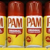 Cans of PAM cooking spray, a Conagra brand, rest on a supermarket shelf in Cincinnati, June 25, 2019.