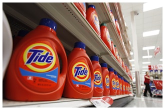 In this April 27, 2011 file photo, bottles of Procter & Gamble's Tide detergent are on display at a Target store in Richmond, Va.