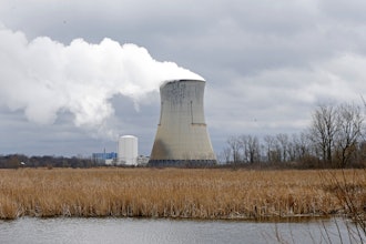 The then-FirstEnergy Corp.'s Davis-Besse Nuclear Power Station in Oak Harbor, Ohio, is pictured on April 4, 2017.