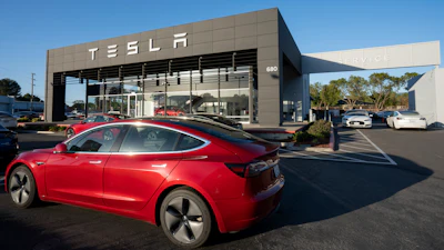 Tesla showroom and service center in Sunnyvale, California.