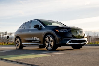 A Mercedes-Benz Equipped with Aeva's 4D LiDAR.