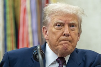 President Donald Trump pauses while speaking during an announcement about Apple with Apple CEO Tim Cook in the Oval Office, Wednesday, Aug. 6, 2025, in Washington.