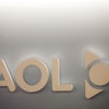 The AOL logo is shown on a wall of the company's New York office, on Monday, May 12, 2008.