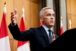 Prime Minister Mark Carney speaks during a news conference at the National Press Theatre in Ottawa, Aug. 22, 2025.