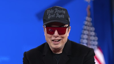 Elon Musk speaks at the Conservative Political Action Conference, CPAC, at the Gaylord National Resort & Convention Center, Thursday, Feb. 20, 2025, in Oxon Hill, Md.