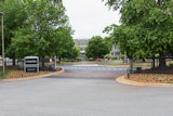 Main entrance to the Commscope Corporate Center.