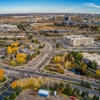 An aerial shot of the Denver Suburb of Broomfield in Colorado.