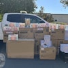 This image released by the City of Chino Police Department on Monday, Aug. 11, 2025, shows boxes of stolen Labubus that were recovered in Upland, Calif.