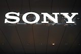 A logo of Sony is seen at the headquarters of Sony Corp. on May 10, 2022, in Tokyo.