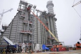 Construction continues at Entergy's Orange County Advanced Power Station, a 1,215-megawatt facility, Monday, Feb. 24, 2025, in Orange, Texas.