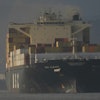 A container ship departs from the port of Santos in Brazil, April 1, 2025.
