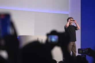 Meta CEO Mark Zuckerberg wears artificial intelligence-powered smart glasses as he speaks during the company's Connect developer conference Wednesday, Sept. 17, 2025, in Menlo Park, Calif.