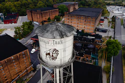In an aerial view, the Buffalo Trace Distillery is seen on Sept. 16, 2025, in Frankfort, Ky.