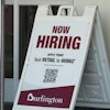 A 'Now Hiring' sign at a retail store in Schaumburg, Ill., Sept. 18, 2025.