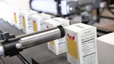 The MPERIA Axian Inkjet AX1000 from Matthews Marking Systems marking on a production line.