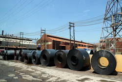 Rolls of finished steel are seen at the U.S. Steel Granite City Works facility Thursday, June 28, 2018, in Granite City, Ill.