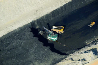The Spring Creek coal mine is seen in an aerial photograph, taken May 28, 2013, near Decker, Mont.