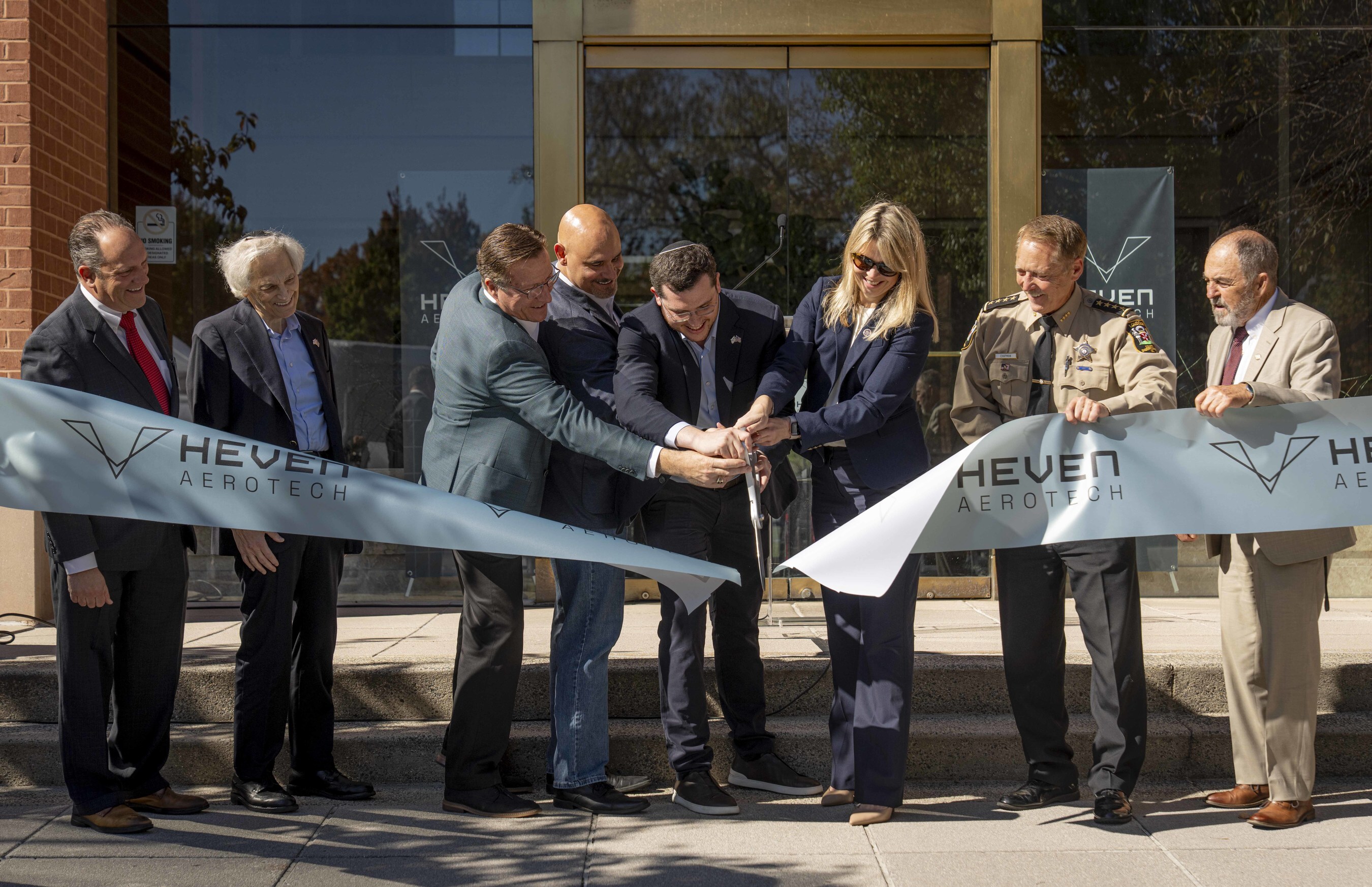 Heven AeroTech's ribbon cutting ceremony.