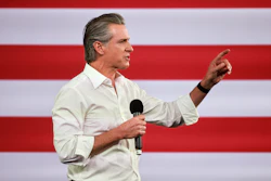 Gov. Gavin Newsom speaks during a campaign event on Nov. 1, 2025, in Los Angeles.