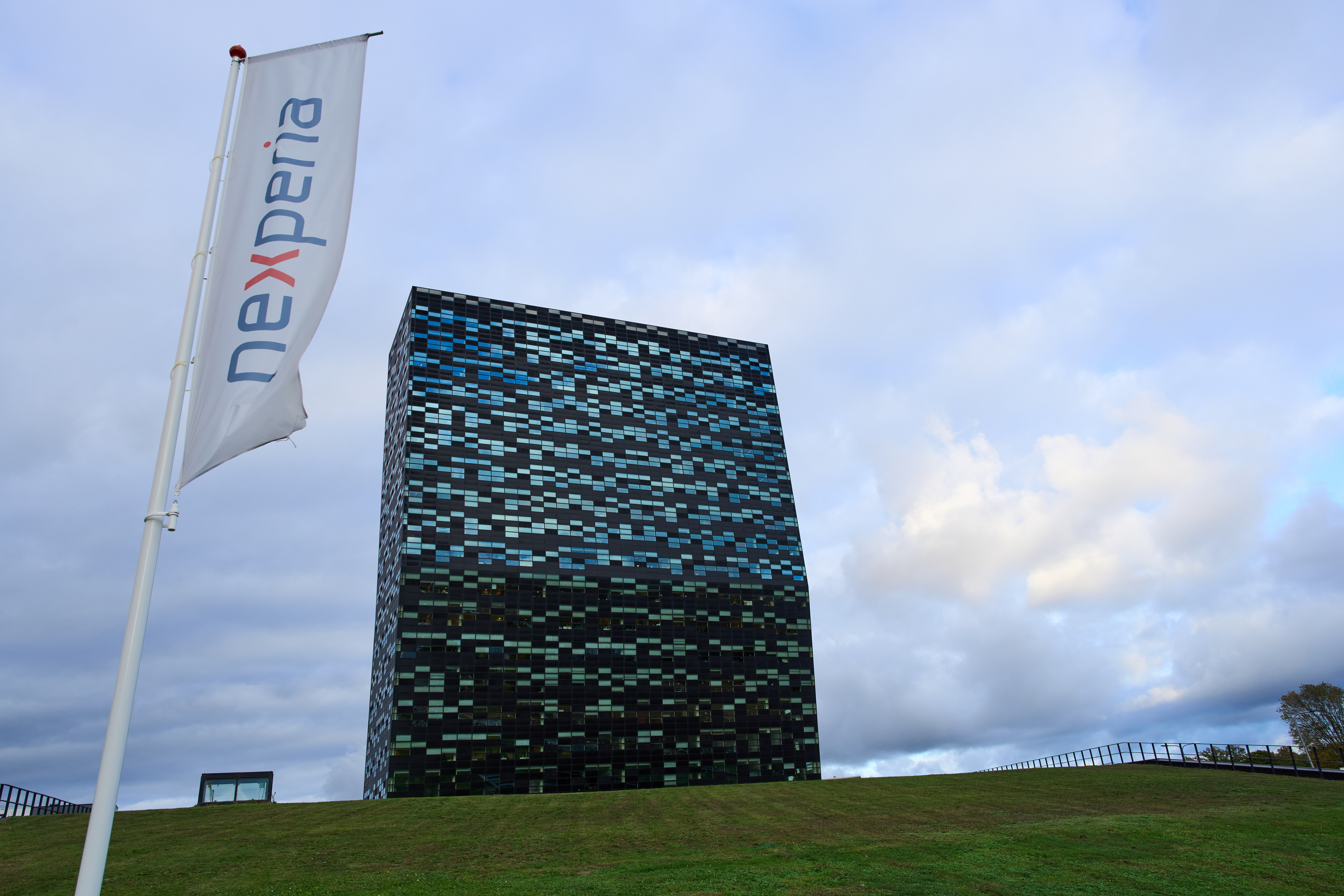 The head office of Chinese-owned chipmaker Nexperia is seen in Nijmegen, Netherlands, Tuesday, Oct. 14, 2025.