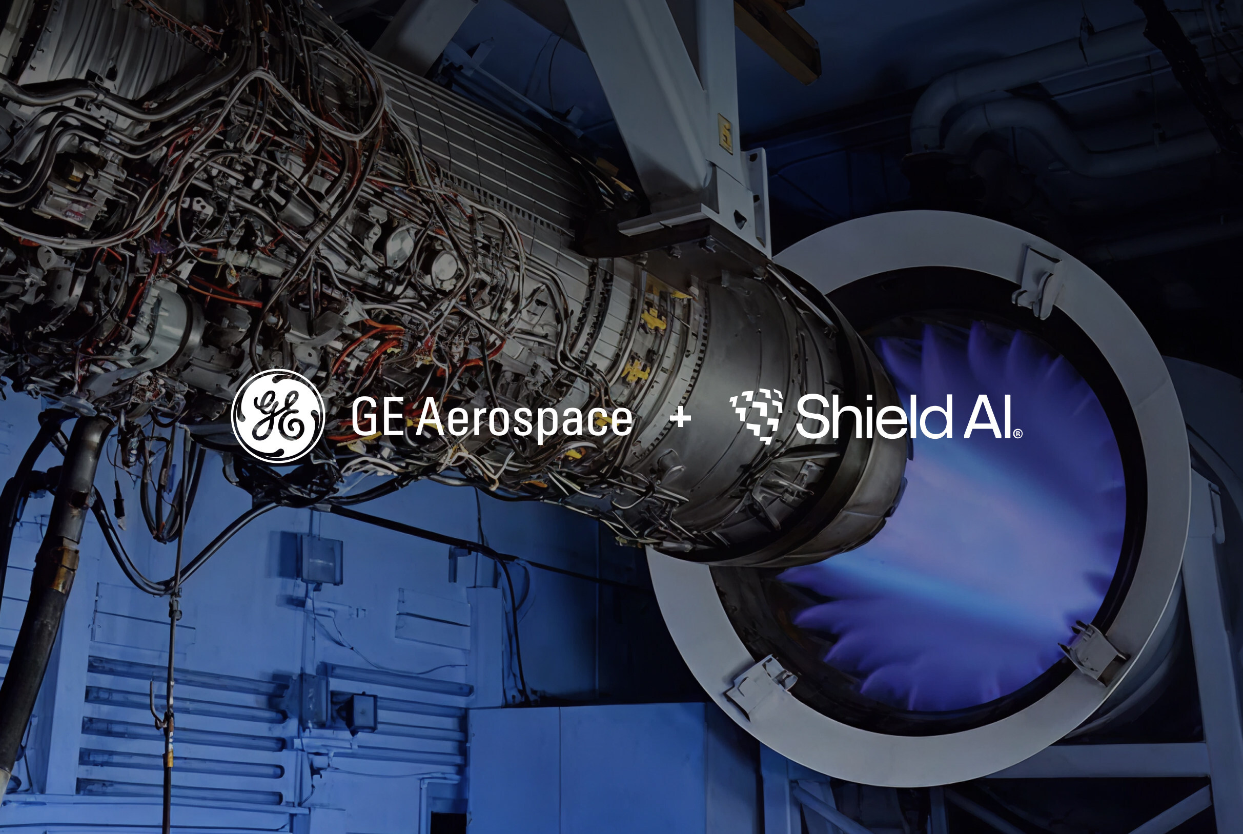 GE Aerospace, Shield AI Collaboration graphic.