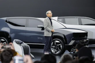 Honda Chief Executive Toshihiro Mibe speaks to the media at Tokyo Mobility Show during a media day at Tokyo Big Sight in Tokyo, on Wednesday, Oct. 29, 2025.