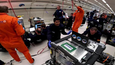 The research team led by Dr. Parth Chansoria used parabolic flights to simulate the microgravity of space.