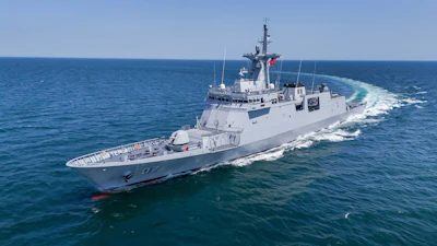 HD Hyundai's second Philippine patrol vessel, the 'Diego Silang'.'