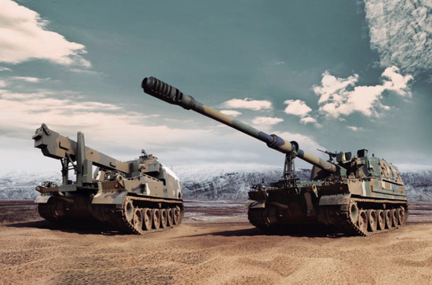 Hanwha's K9 family of vehicles.