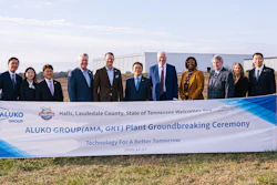 A photo from the Aluko Group plant groundbreaking ceremony in Halls, Tennessee.